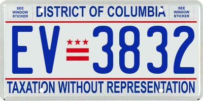 DC license plate EV3832