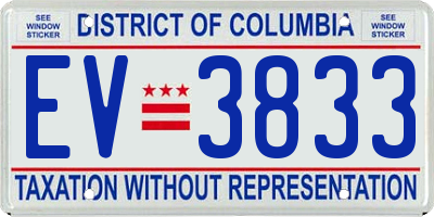 DC license plate EV3833