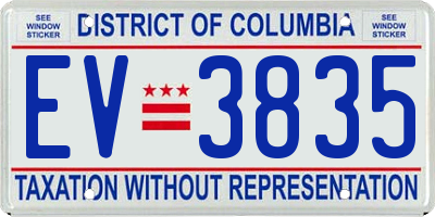 DC license plate EV3835