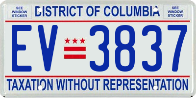 DC license plate EV3837