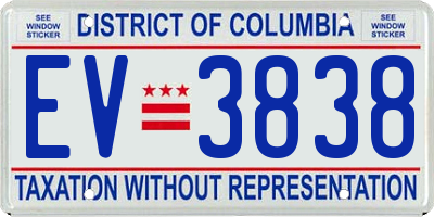 DC license plate EV3838