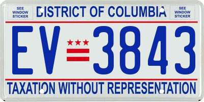 DC license plate EV3843