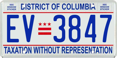 DC license plate EV3847