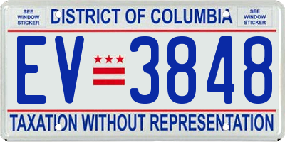 DC license plate EV3848