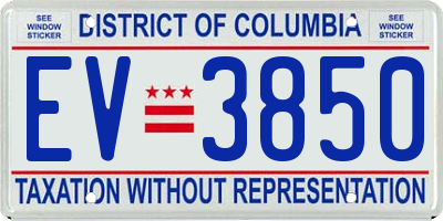 DC license plate EV3850