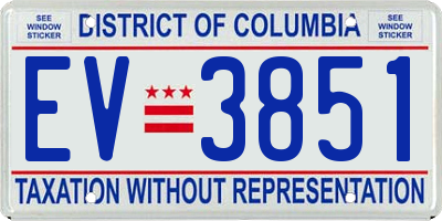 DC license plate EV3851