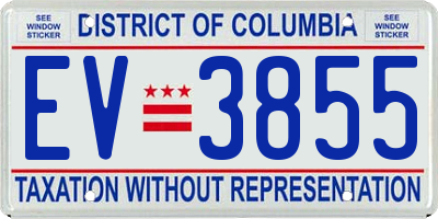 DC license plate EV3855