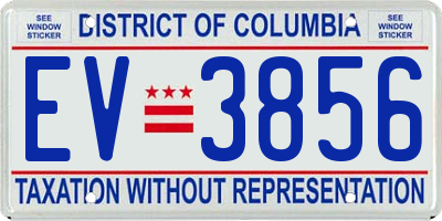 DC license plate EV3856