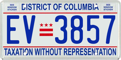 DC license plate EV3857