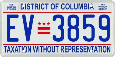 DC license plate EV3859