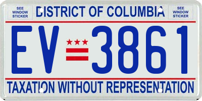 DC license plate EV3861