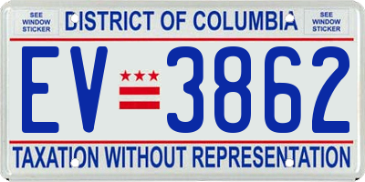 DC license plate EV3862