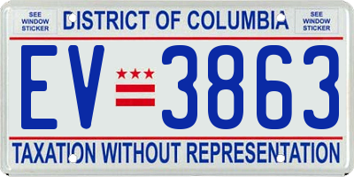 DC license plate EV3863