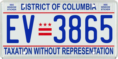 DC license plate EV3865
