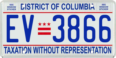 DC license plate EV3866
