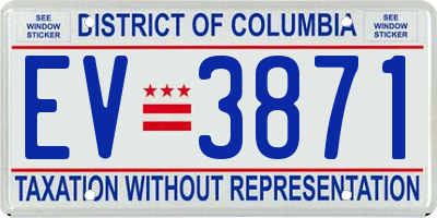 DC license plate EV3871