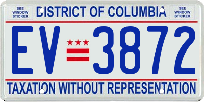 DC license plate EV3872