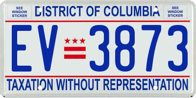 DC license plate EV3873