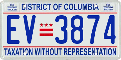 DC license plate EV3874