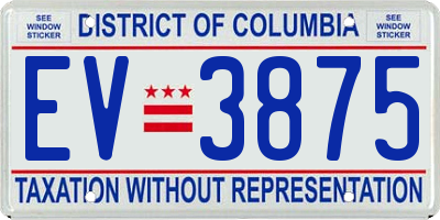 DC license plate EV3875