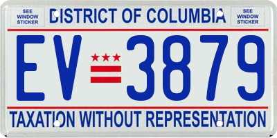 DC license plate EV3879