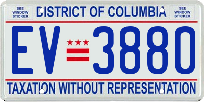 DC license plate EV3880
