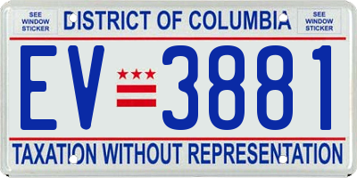 DC license plate EV3881