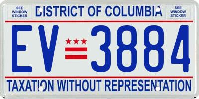 DC license plate EV3884