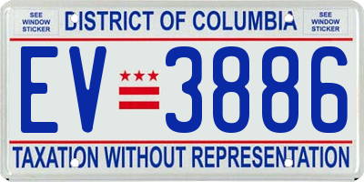 DC license plate EV3886