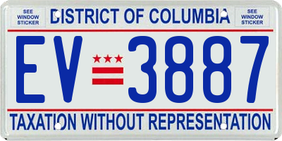 DC license plate EV3887