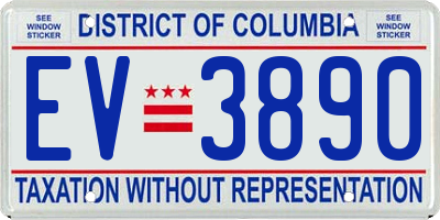 DC license plate EV3890