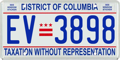 DC license plate EV3898