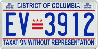 DC license plate EV3912