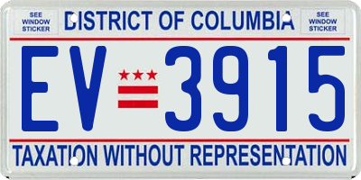 DC license plate EV3915
