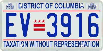 DC license plate EV3916