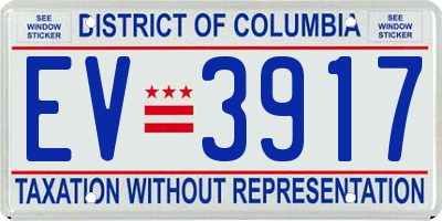DC license plate EV3917