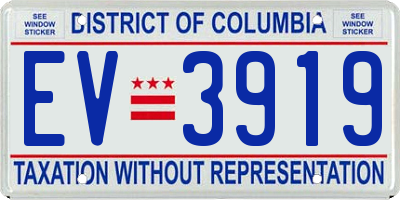 DC license plate EV3919