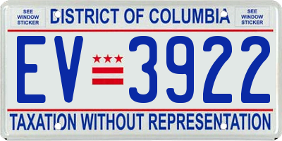 DC license plate EV3922