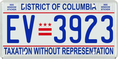 DC license plate EV3923