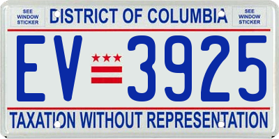 DC license plate EV3925