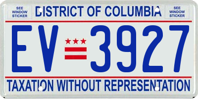 DC license plate EV3927