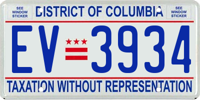 DC license plate EV3934