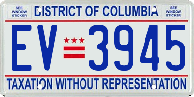 DC license plate EV3945