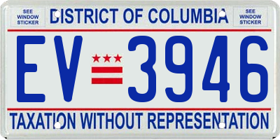 DC license plate EV3946