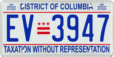 DC license plate EV3947