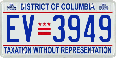 DC license plate EV3949