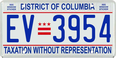 DC license plate EV3954