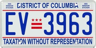DC license plate EV3963