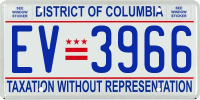 DC license plate EV3966