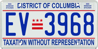 DC license plate EV3968